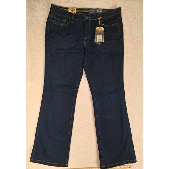 Vintage Converse One Star Jeans Women's 14 Blue Bootcut Stretch Denim Cotton - Picture 1 of 13